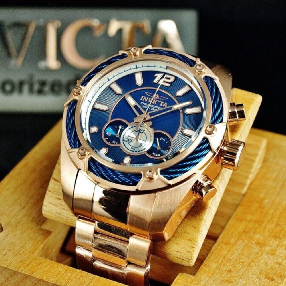 Invicta Men's Rose Gold 52mm Bolt Watch